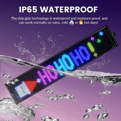 LED Sign Matrix Pixel Panel Scrolling Bright Led Eyes for Truck Signboard Flexible USB LED Car Sign Bluetooth App DIY Control