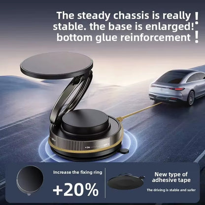 T30 Vacuum Magnetic Phone Holder Stand, for Magsafe Suction Cup Phone Mountadjustable Swivel Lock, for Your Car/Gym/Mirror