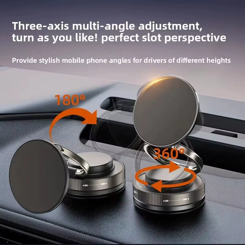 T30 Vacuum Magnetic Phone Holder Stand, for Magsafe Suction Cup Phone Mountadjustable Swivel Lock, for Your Car/Gym/Mirror